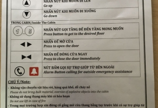 Xưởng sản xuất bảng biển chỉ dẫn – hướng dẫn sử dụng thang máy giá rẻ